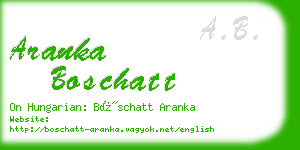 aranka boschatt business card